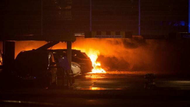 brand in parkeergarage stavanger airport