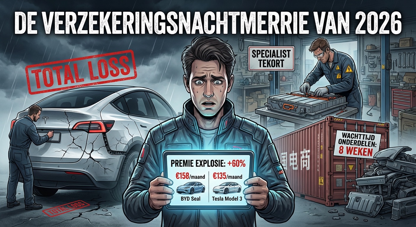 Illustratie die uitbeeldt waarom de verzekering op EV voertuigen is gestegen